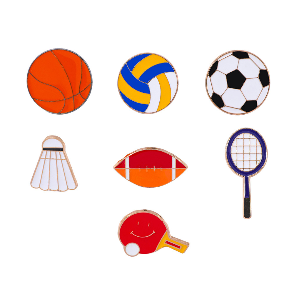 Table Tennis Cartoon - 1 Set de Broches Metálicos con